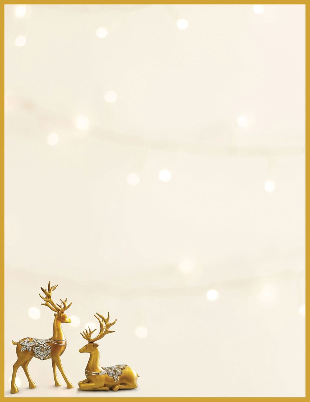 Great Papers! Stationery Letterhead, Holiday Reindeer, 8.5"x11", Printer Friendly, 50 Sheets (2024037)